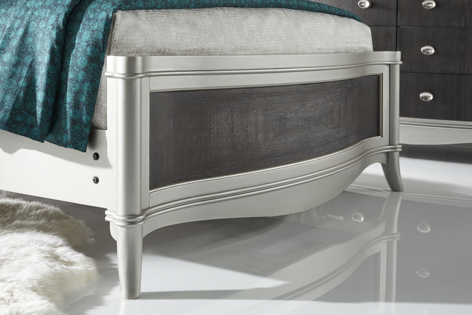 Annabella Espresso 3 Pc King Upholstered Bed - Thumbnail - Image 2