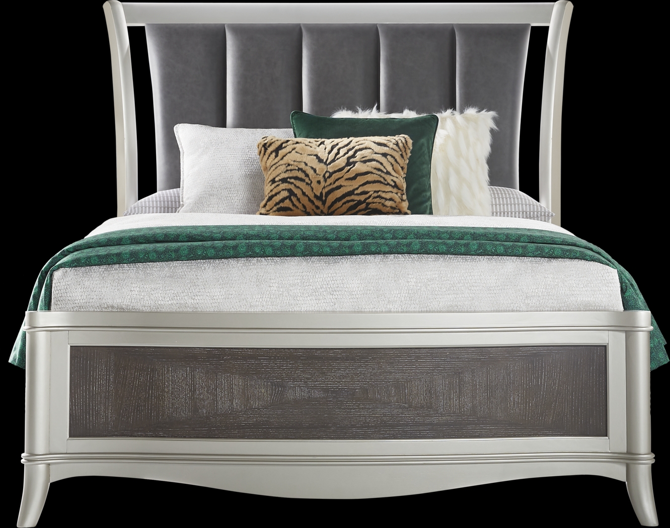 Annabella Espresso 7 Pc Queen Upholstered Bedroom - Thumbnail - Image 2