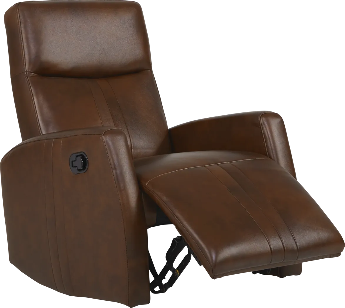 Bennett Valley Brown Leather Recliner - Thumbnail - Image 2