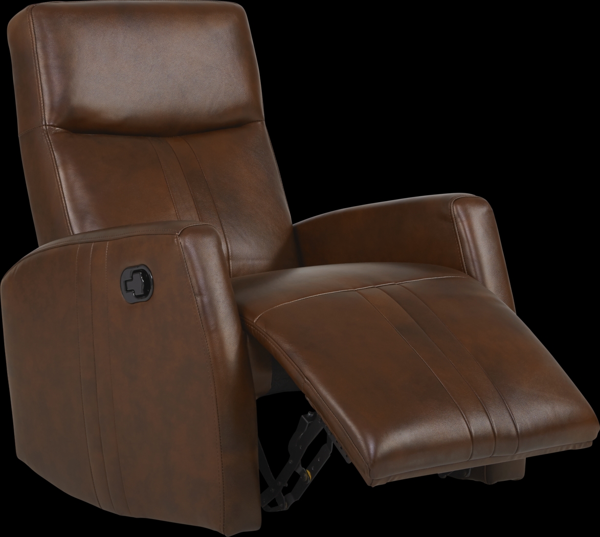 Bennett Valley Brown Leather Recliner - Thumbnail - Image 2