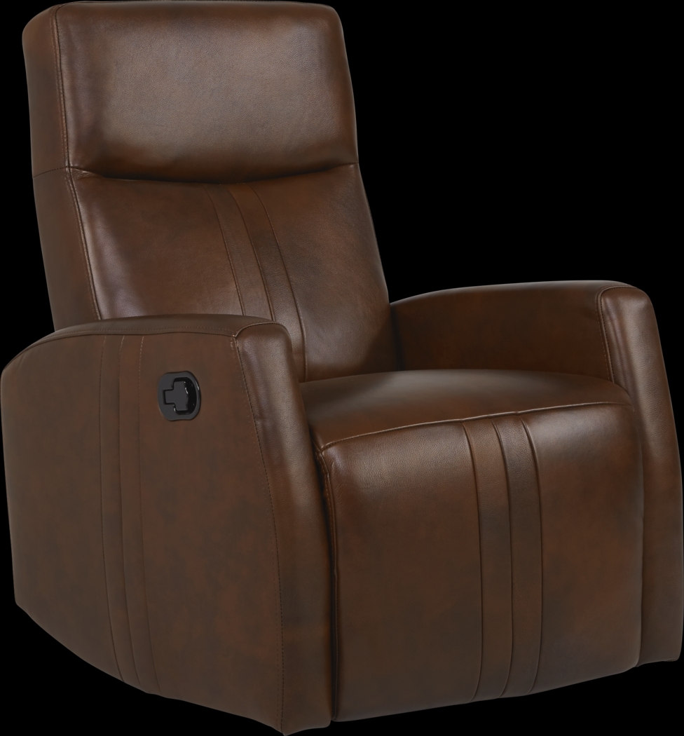 Bennett Valley Brown Leather Recliner - Thumbnail - Image 1