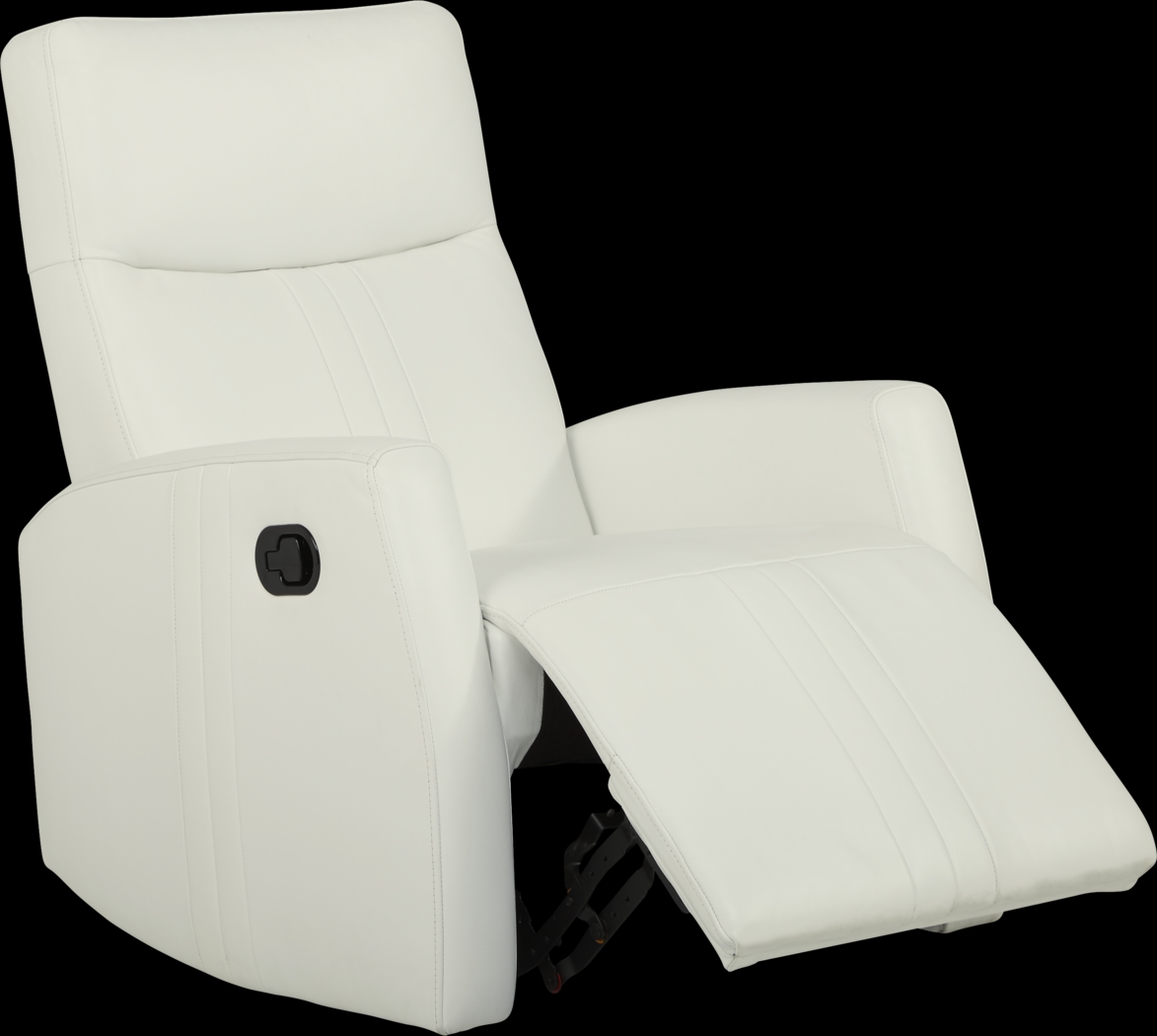 Bennett Valley White Leather Recliner - Thumbnail - Image 2