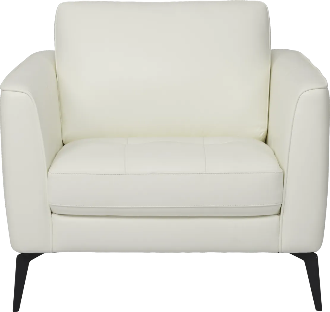 Brazil White Leather Chair - Thumbnail - Image 3