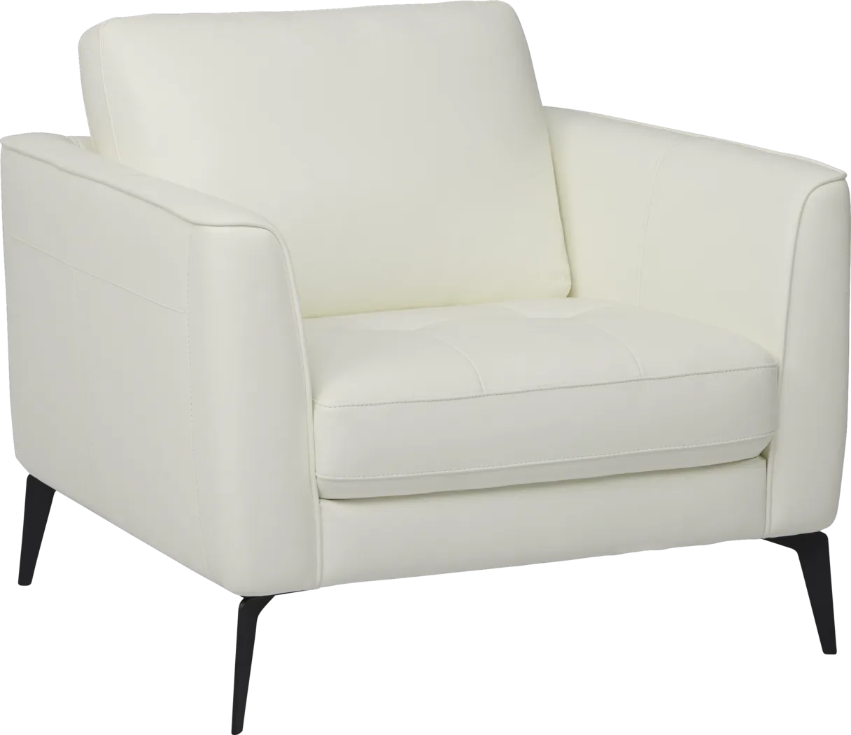 Brazil White Leather Chair - Thumbnail - Image 1