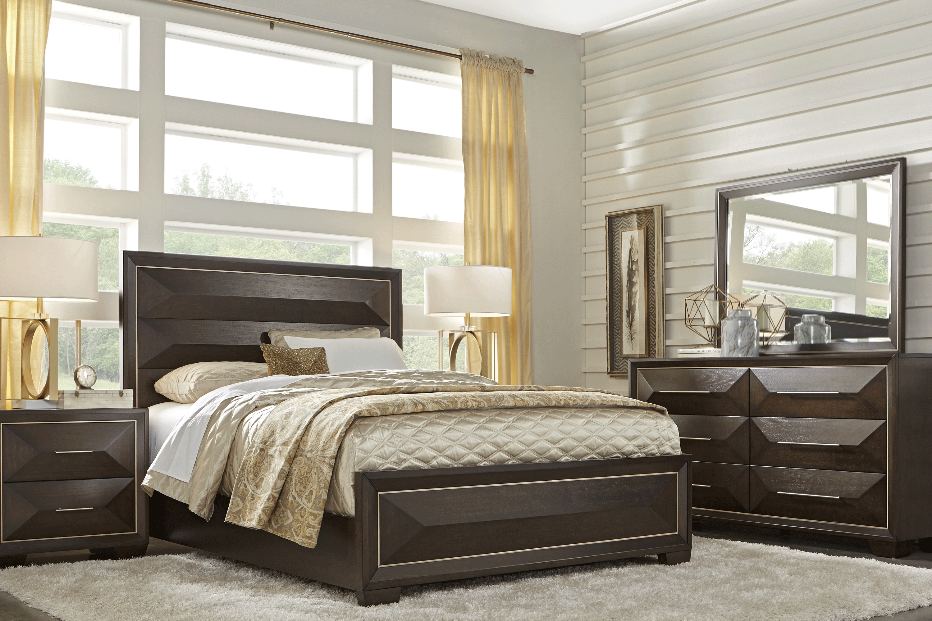 Cambrian Court Chocolate 5 Pc King Panel Bedroom - Thumbnail - Image 1