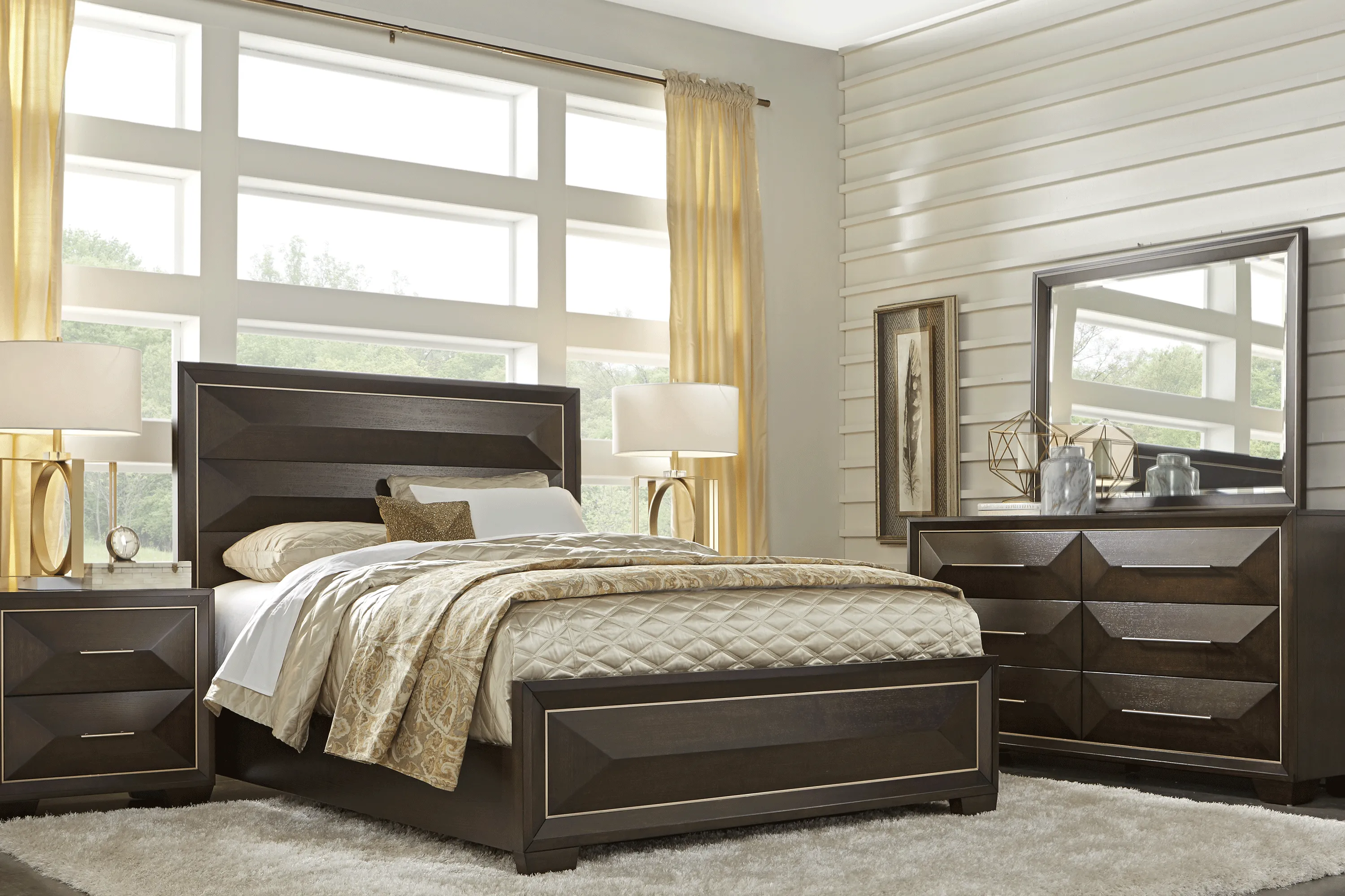 Cambrian Court Chocolate 7 Pc King Panel Bedroom - Thumbnail - Image 1