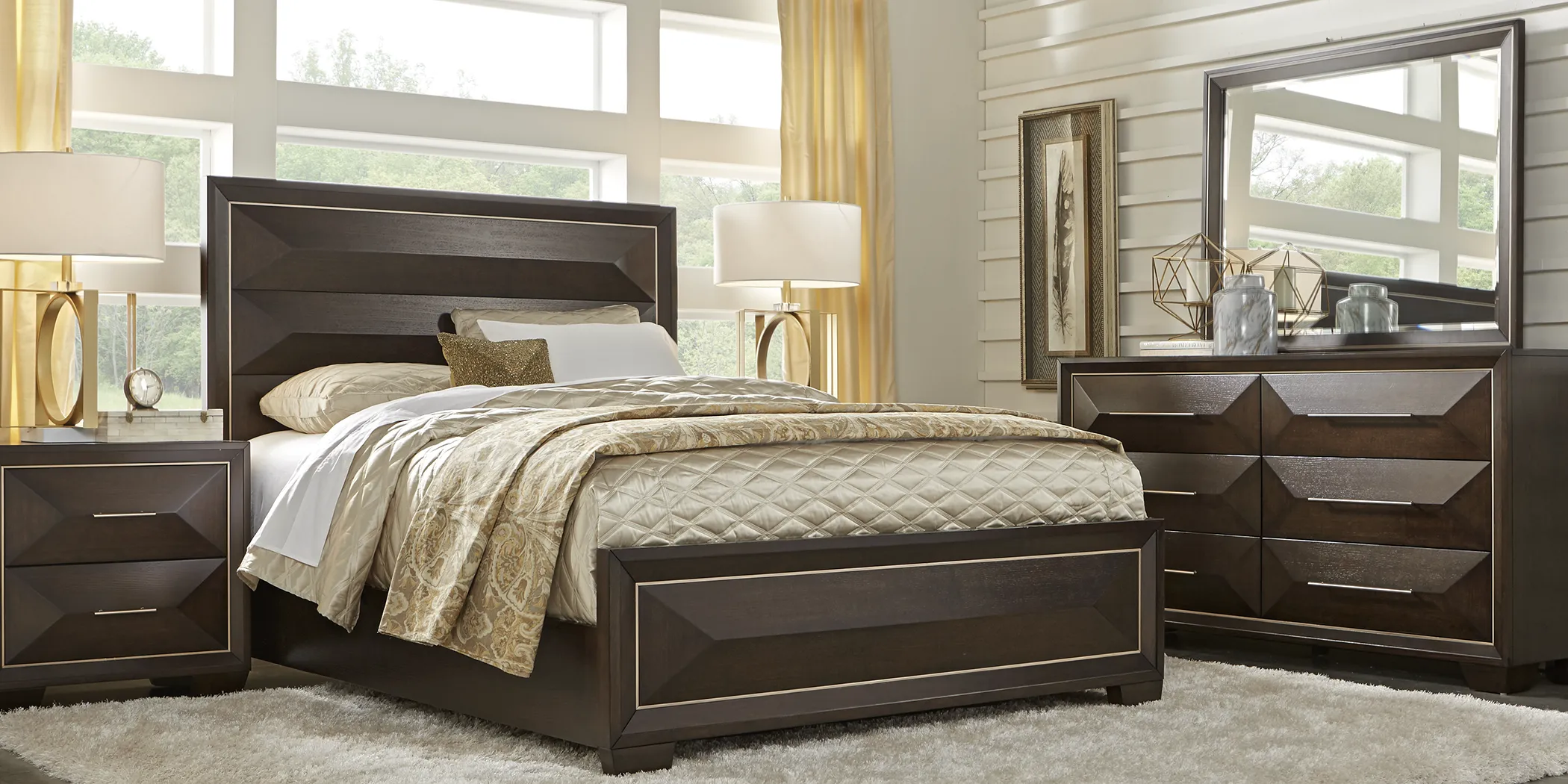Cambrian Court Chocolate 8 Pc King Panel Bedroom - Thumbnail - Image 1