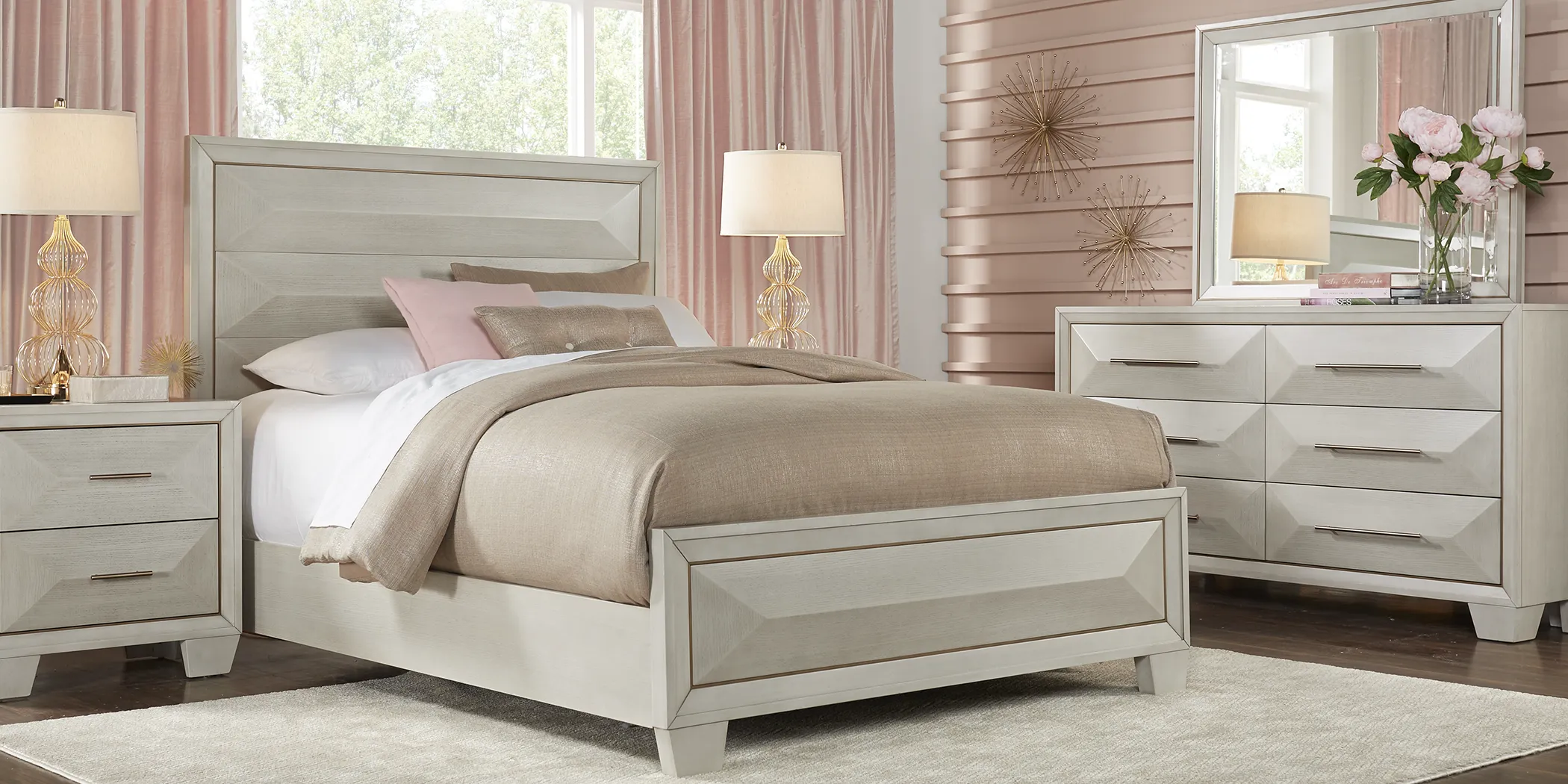 Cambrian Court White 8 Pc King Panel Bedroom - Thumbnail - Image 1