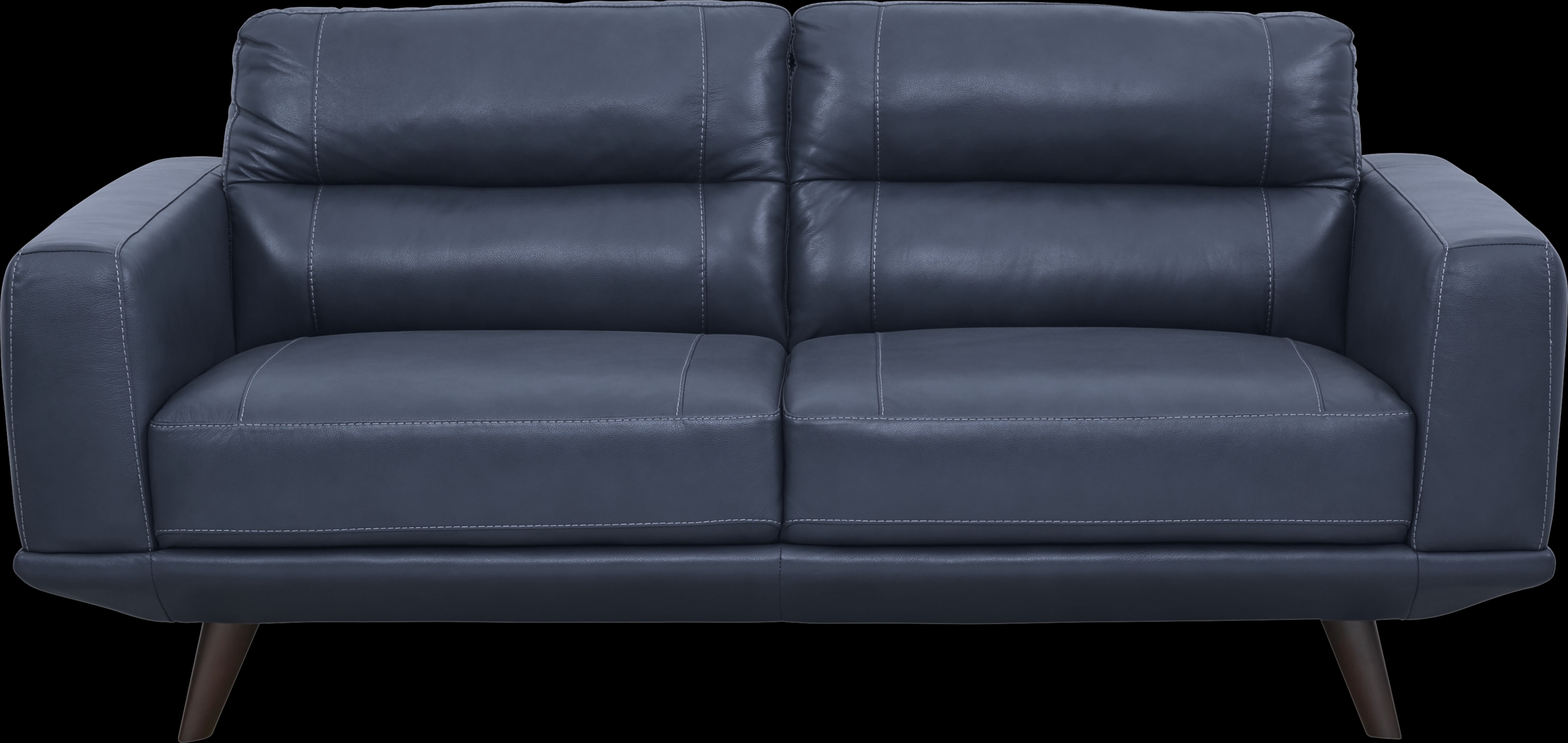 Capistrano Blue Leather 7 Pc Living Room - Thumbnail - Image 3