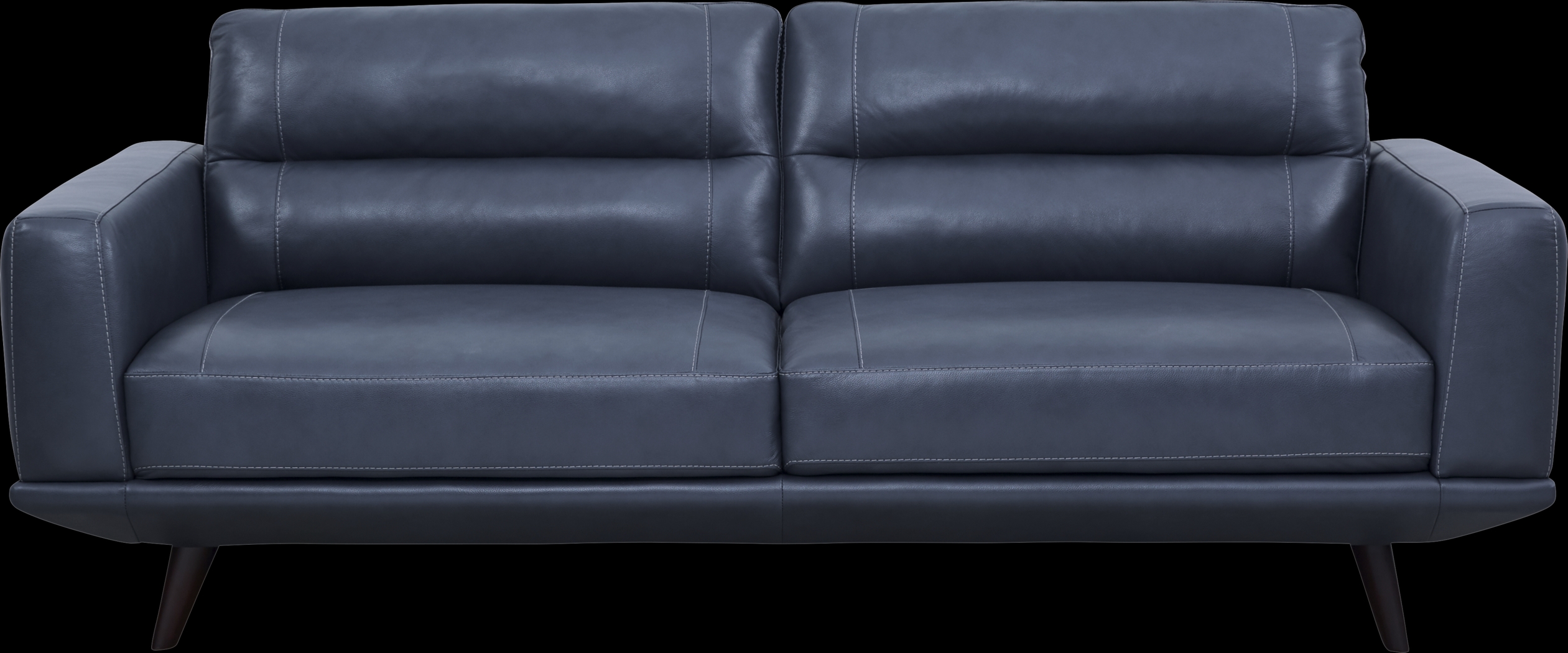 Capistrano Blue Leather 7 Pc Living Room - Thumbnail - Image 2