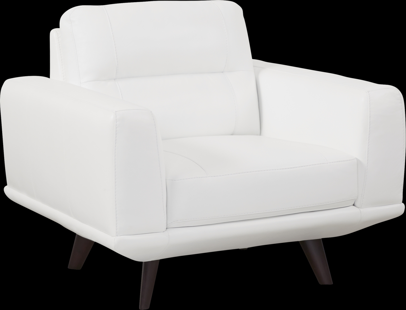 Capistrano White Leather 3 Pc Living Room - Thumbnail - Image 4