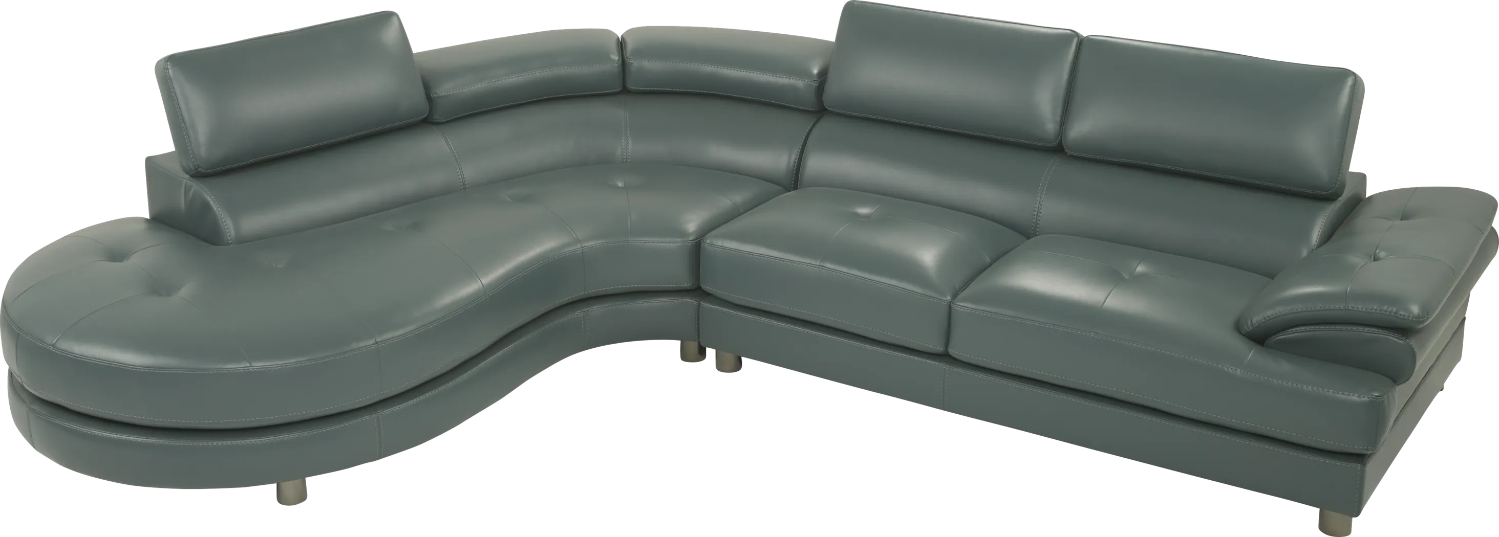 Cassinella Cove Teal 2 Pc Sectional - Thumbnail - Image 3