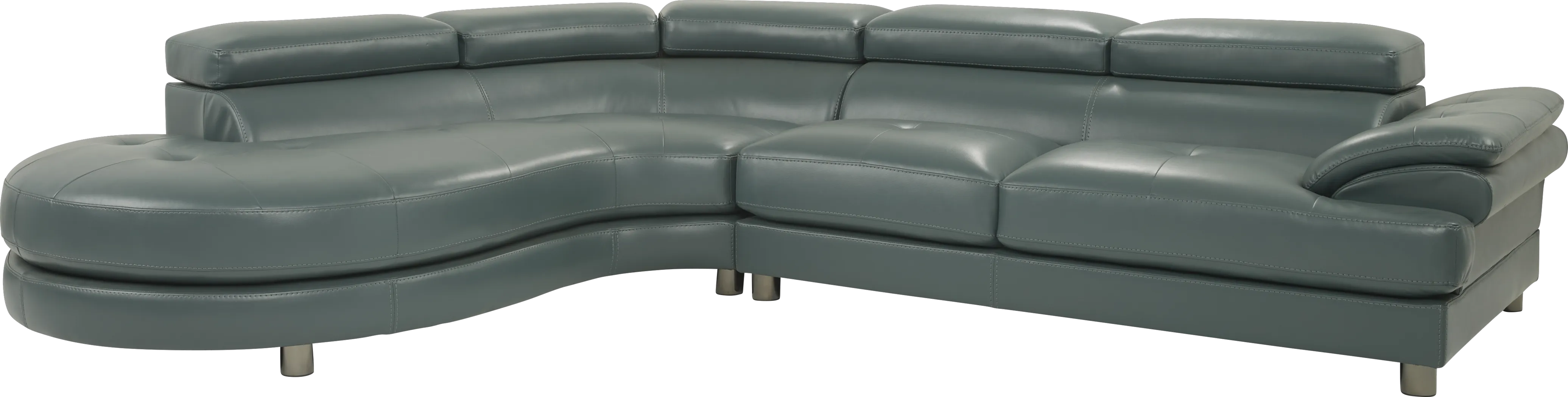 Cassinella Cove Teal 2 Pc Sectional - Thumbnail - Image 1