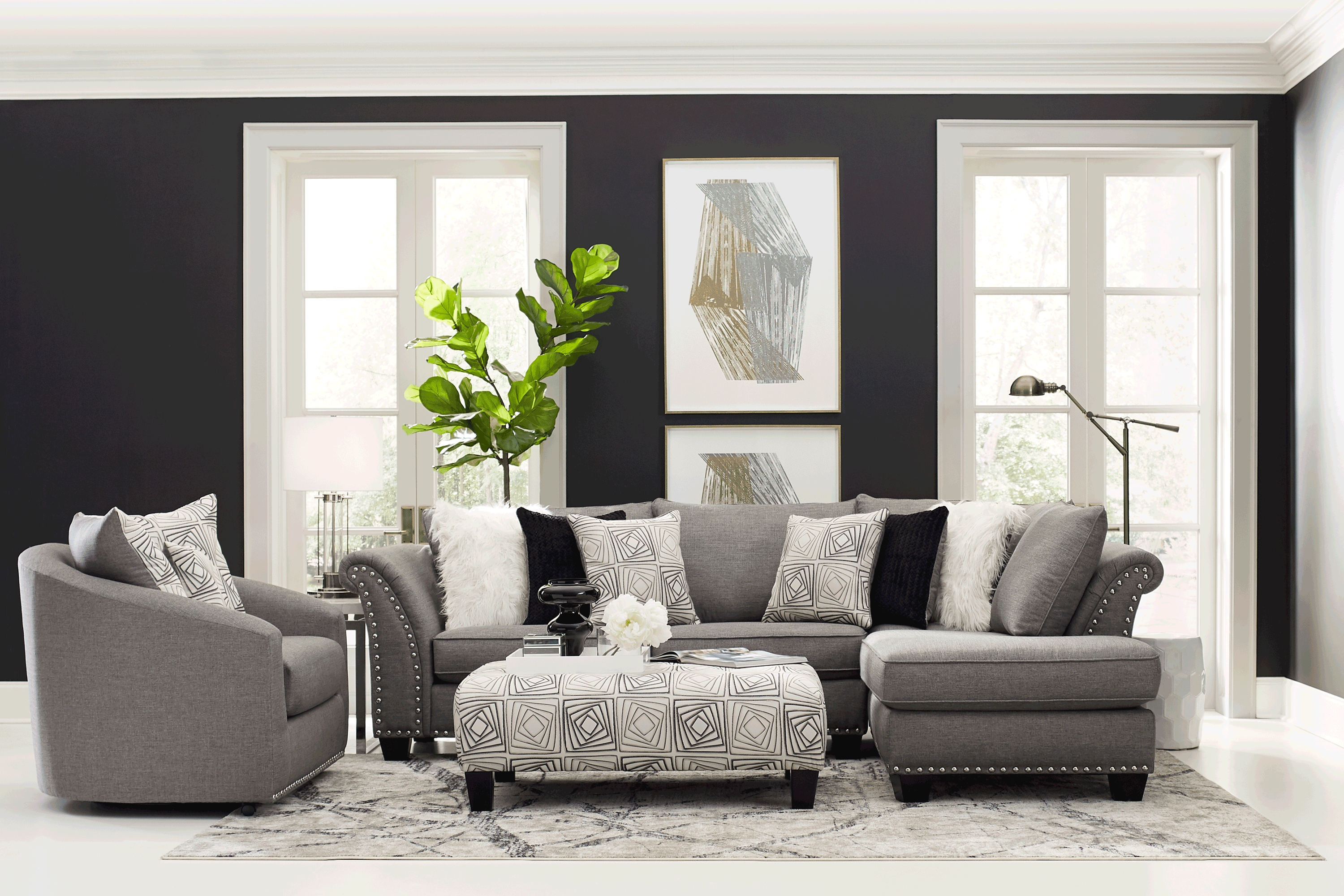 Claremont Gray 2 Pc Sectional - Thumbnail - Image 2
