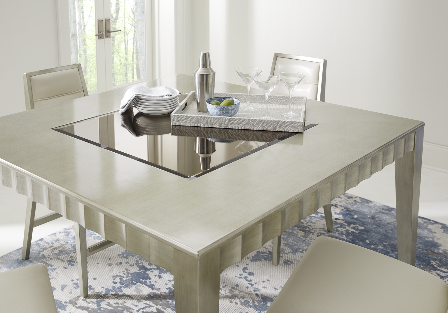 Delanco Pewter Counter Height Dining Table - Thumbnail - Image 4