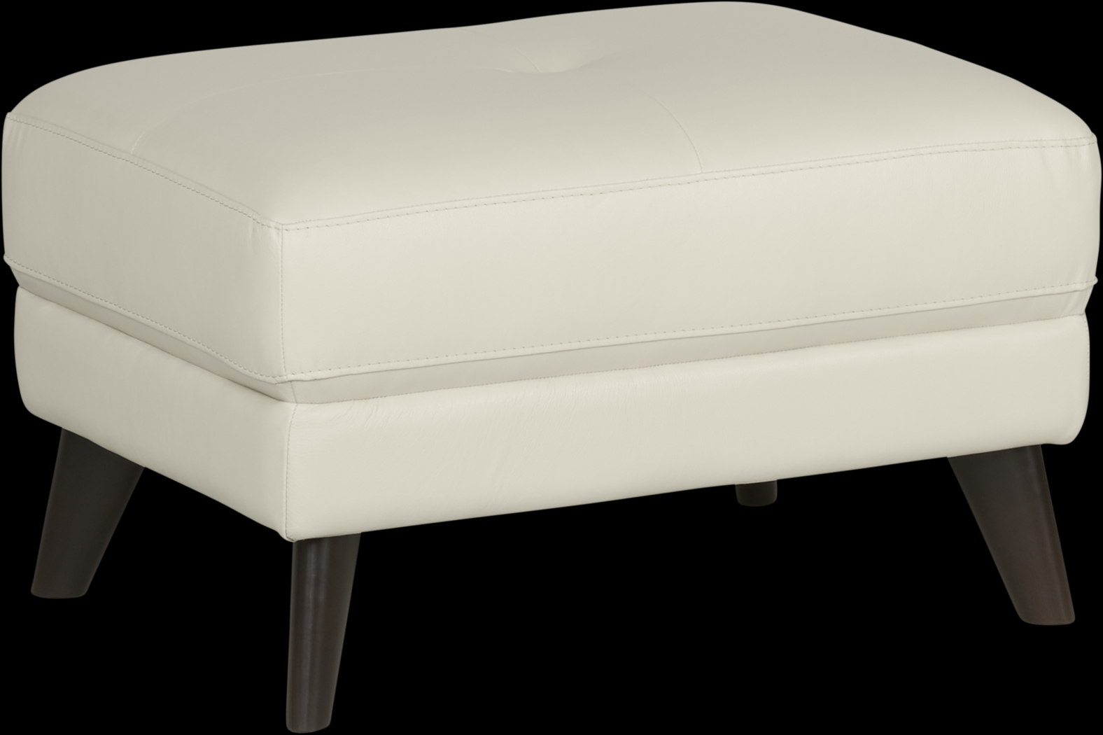 Gabriele Buff Leather Ottoman - Thumbnail - Image 1