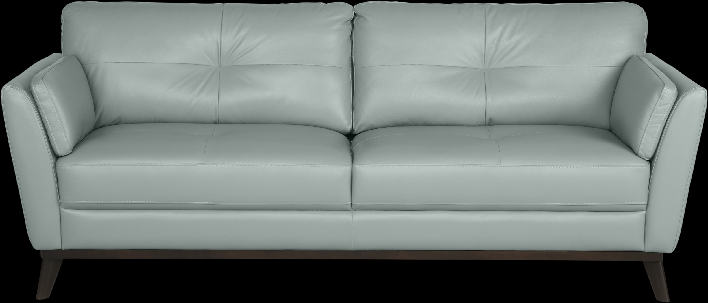 Gabriele Spa Blue Leather Sofa - Thumbnail - Image 1