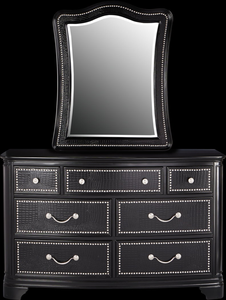 Kayla Black Dresser Mirror Set - Thumbnail - Image 1