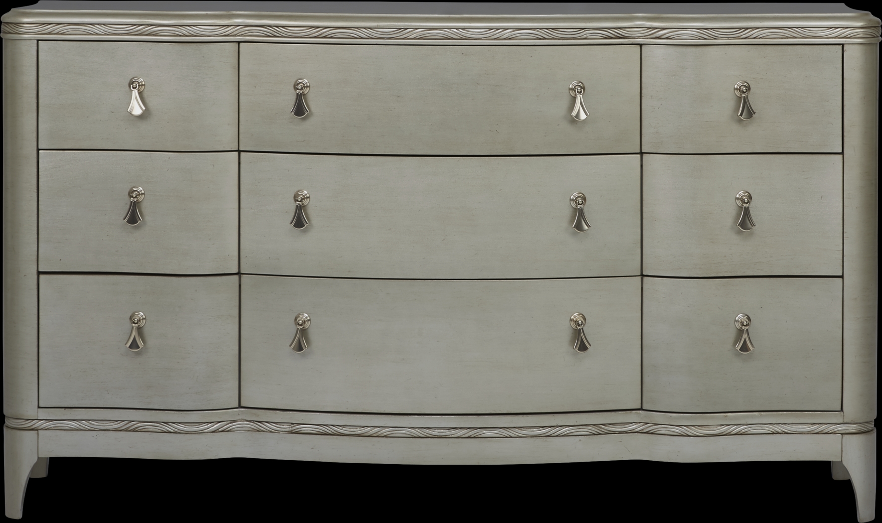 La Reina Silver 5 Pc Queen Upholstered Bedroom - Thumbnail - Image 4