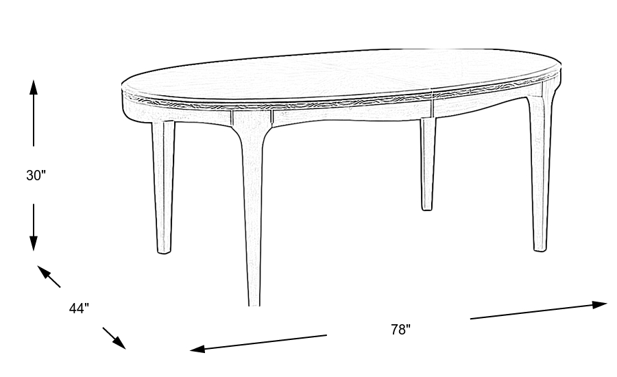 Dimension Image. Please refer to the Dimension Tab on this page for dimension details.