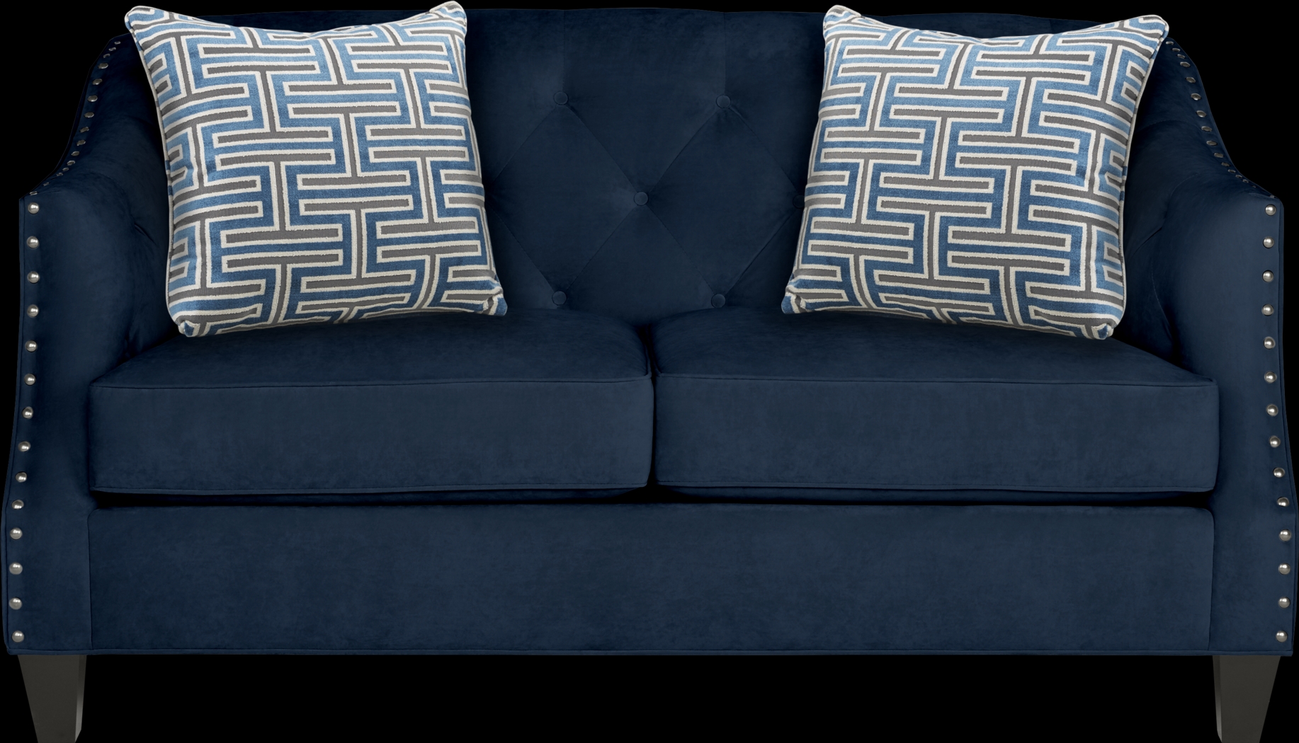 Monaco Court Navy Loveseat - Thumbnail - Image 1
