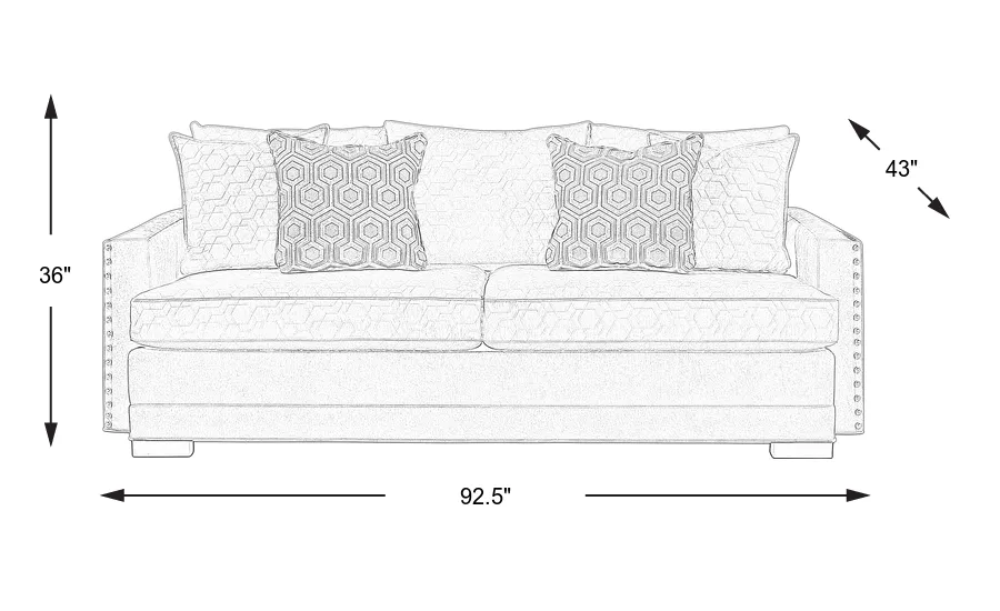 Dimension Image. Please refer to the Dimension Tab on this page for dimension details.