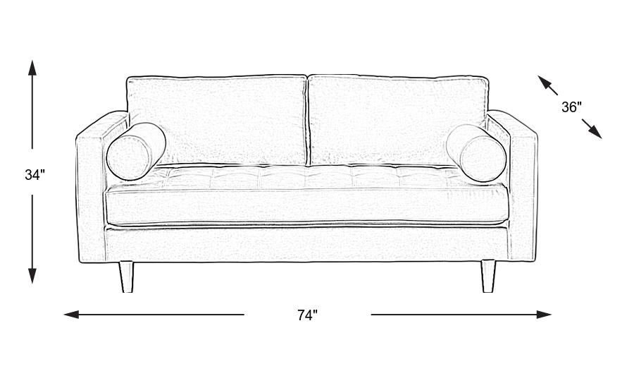 Dimension Image. Please refer to the Dimension Tab on this page for dimension details.