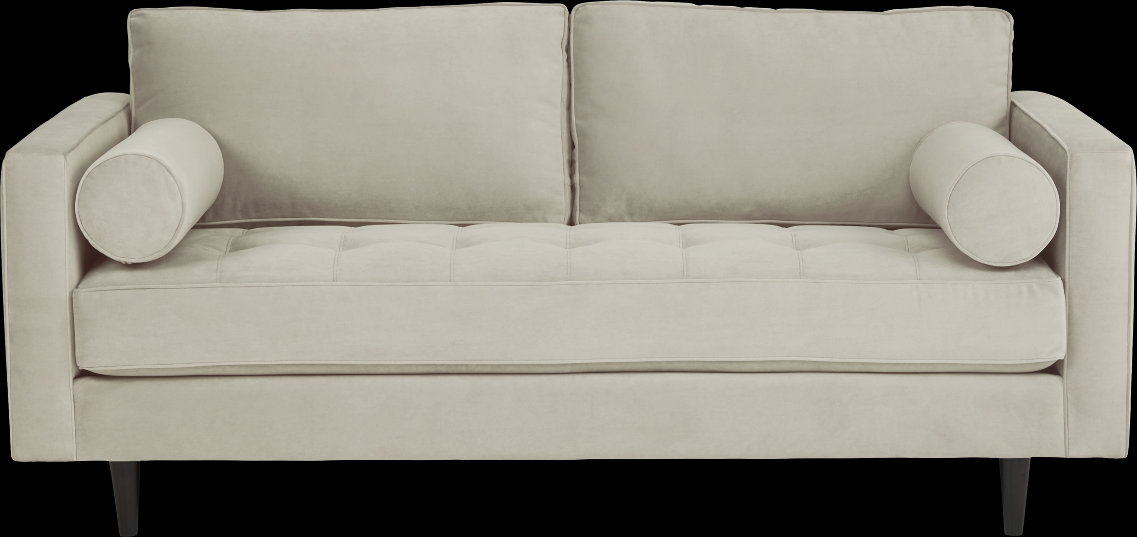 Pacific Palisades Beige Plush Apartment Sofa - Thumbnail - Image 1