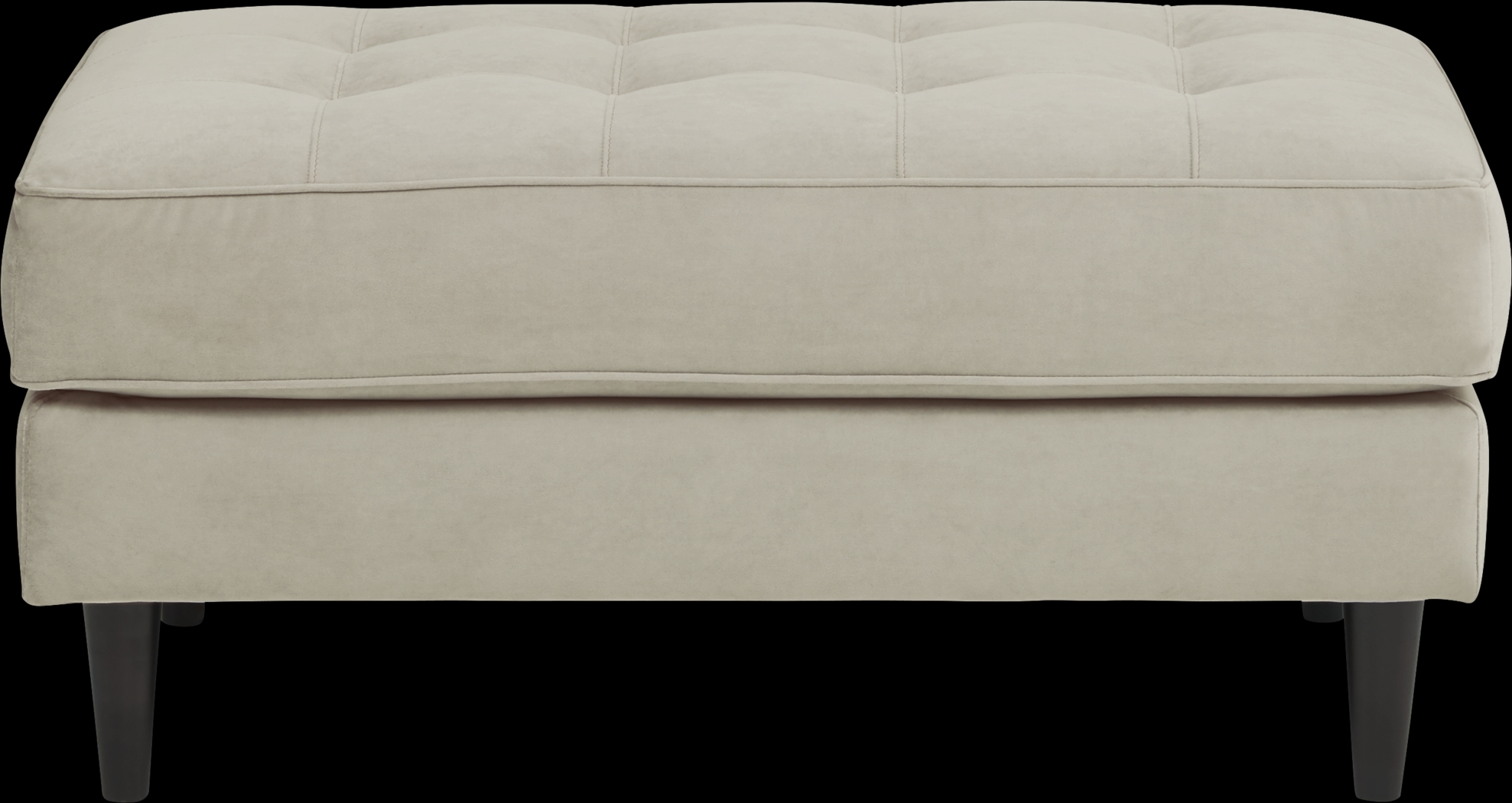 Pacific Palisades Beige Plush Ottoman - Thumbnail - Image 1