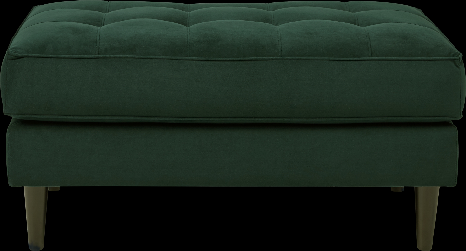Pacific Palisades Emerald Plush Ottoman - Thumbnail - Image 2