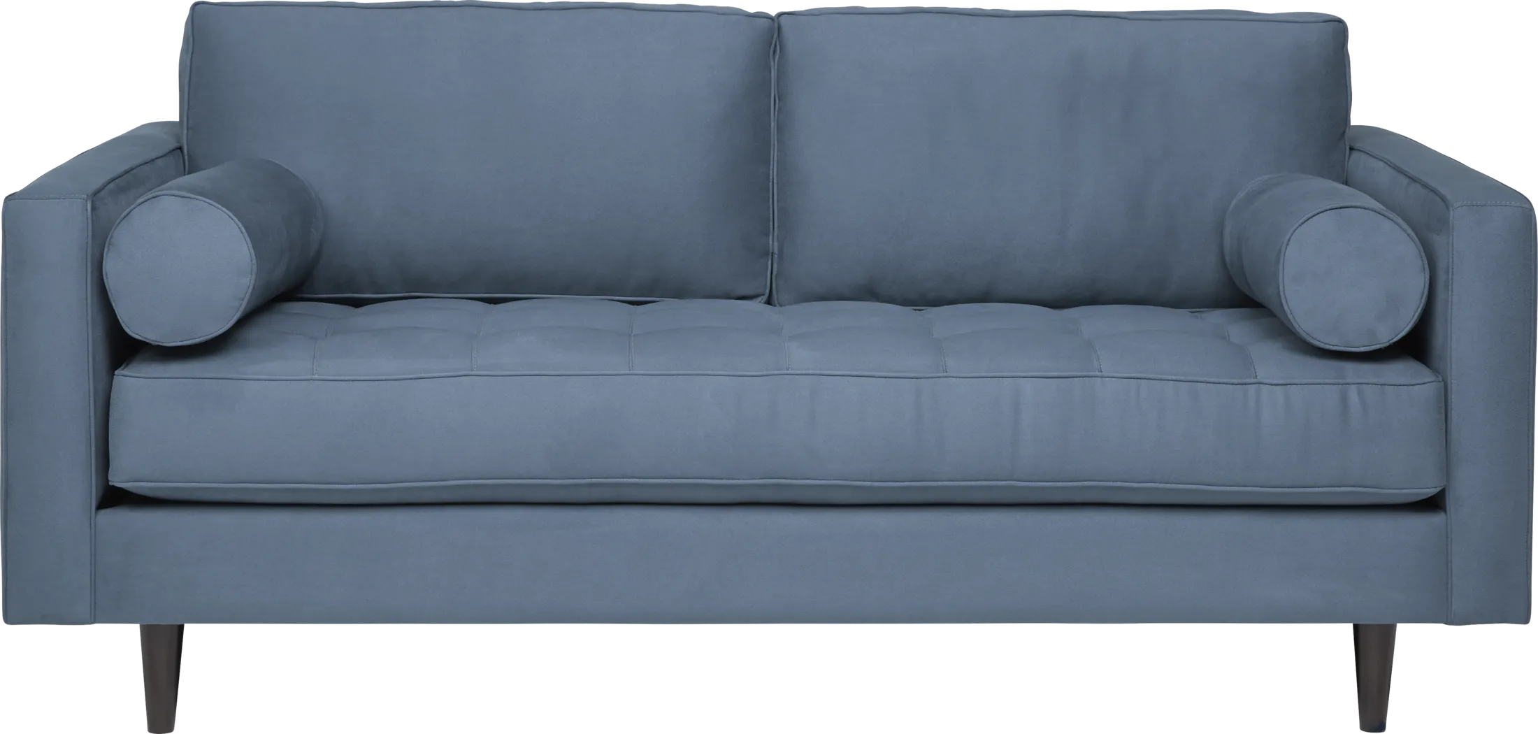 Pacific Palisades Indigo Microfiber Apartment Sofa - Thumbnail - Image 1