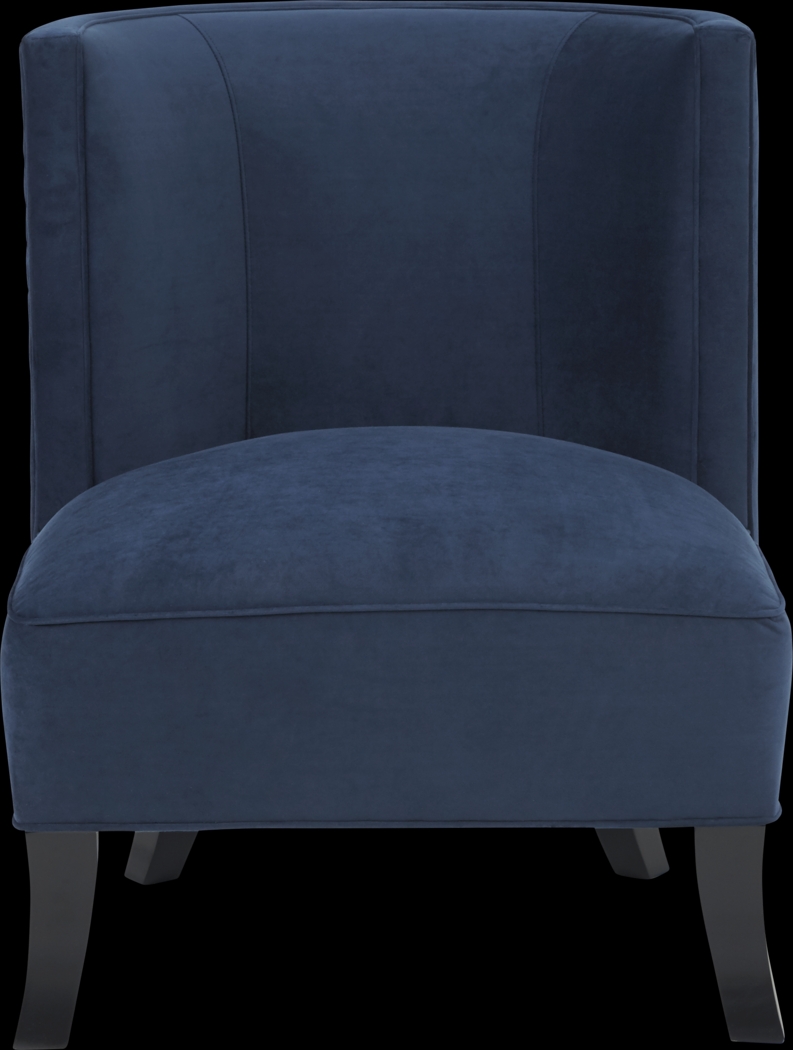 Pacific Palisades Navy Plush Accent Chair - Thumbnail - Image 2