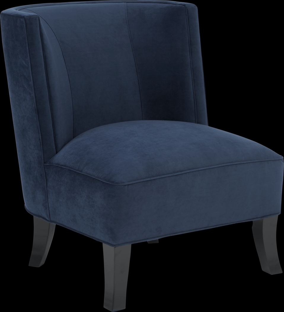 Pacific Palisades Navy Plush Accent Chair - Thumbnail - Image 1