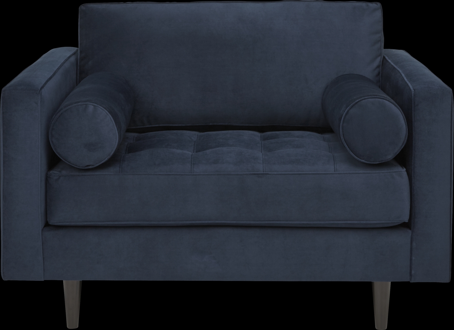 Pacific Palisades Navy Plush Chair - Thumbnail - Image 2