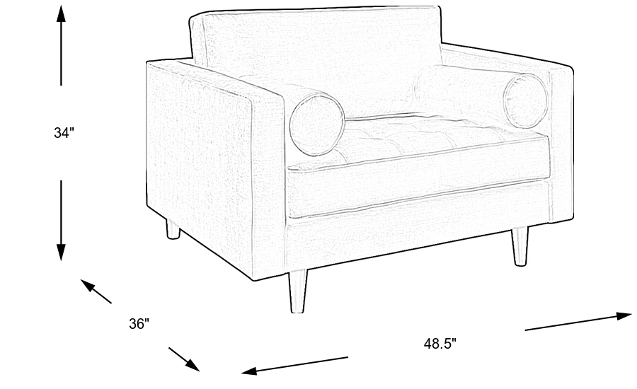 Dimension Image. Please refer to the Dimension Tab on this page for dimension details.