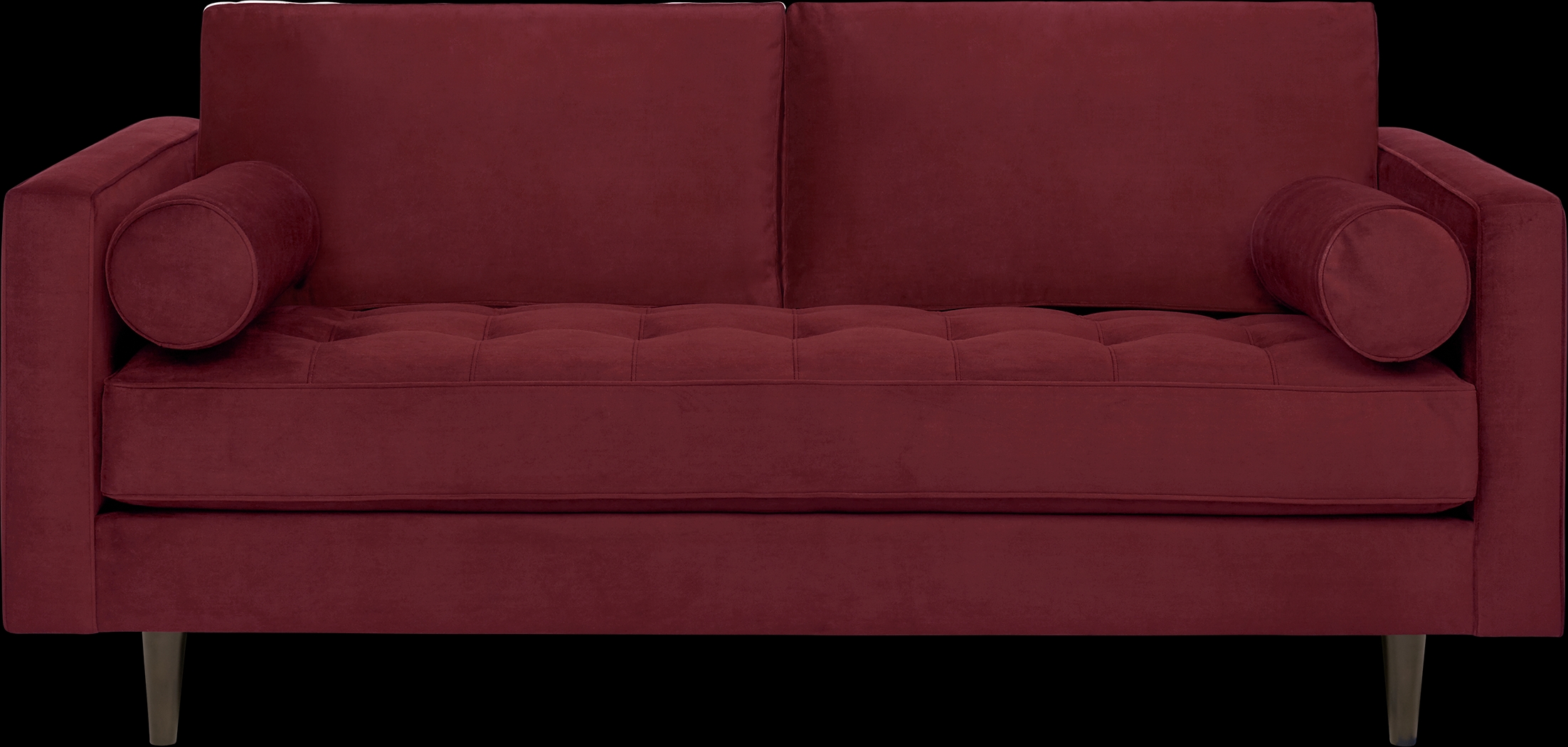 Pacific Palisades Scarlet Plush Apartment Sofa - Thumbnail - Image 1