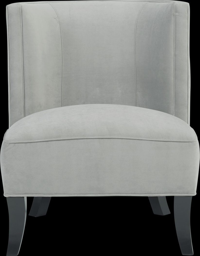 Pacific Palisades Smoke Plush Accent Chair - Thumbnail - Image 2