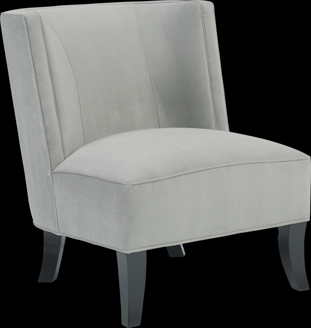 Pacific Palisades Smoke Plush Accent Chair - Thumbnail - Image 1