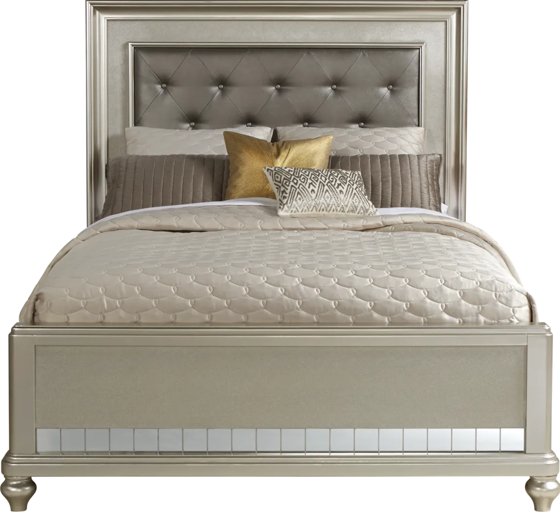 Paris Silver 3 Pc Queen Bed - Thumbnail - Image 1