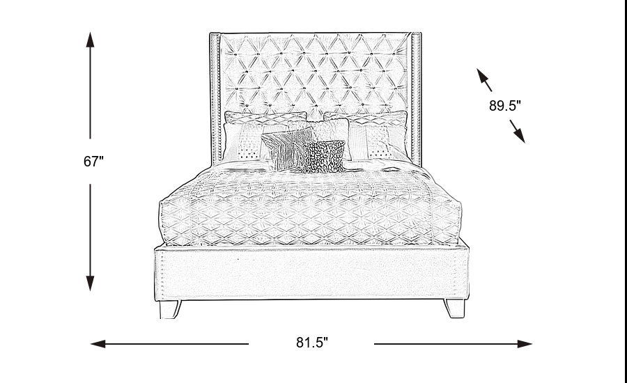 Dimension Image. Please refer to the Dimension Tab on this page for dimension details.