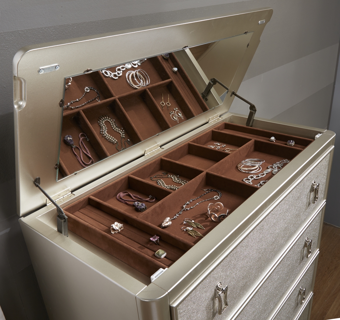 Paris Silver 8 Pc Queen Bedroom - Thumbnail - Image 12