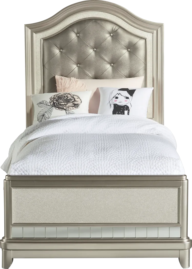 Kids Petit Paris Champagne 4 Pc Twin Panel Bed with Twin Storage Trundle - Thumbnail - Image 1