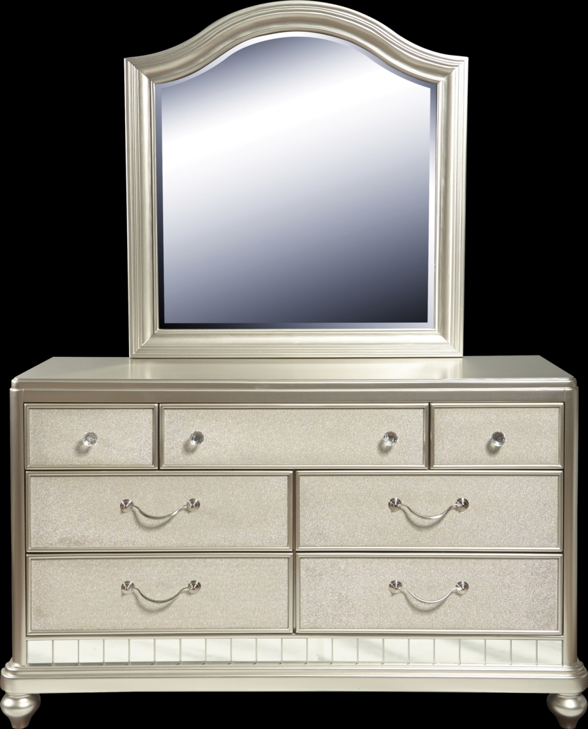 Kids Petit Paris Champagne Dresser & Mirror Set - Thumbnail - Image 1