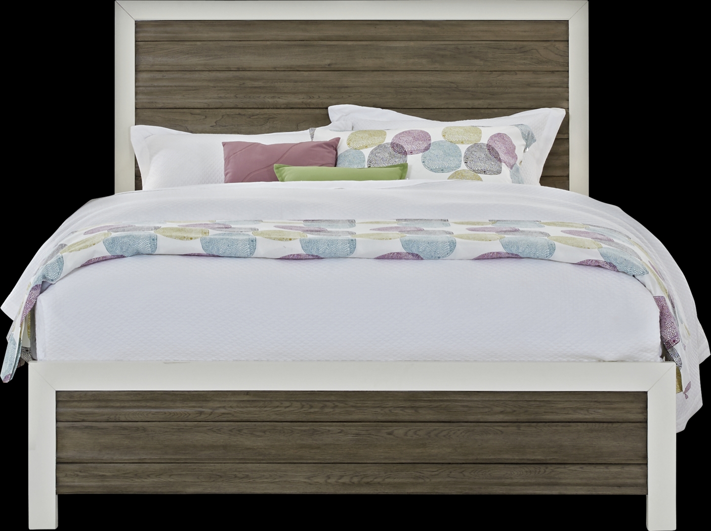 Santa Fiora White 3 Pc Queen Panel Bed - Thumbnail - Image 1