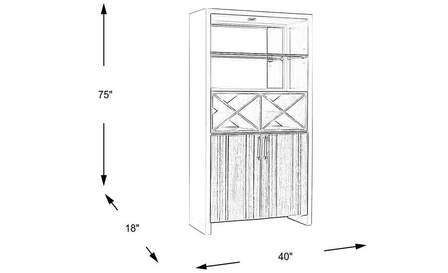 Dimension Image. Please refer to the Dimension Tab on this page for dimension details.