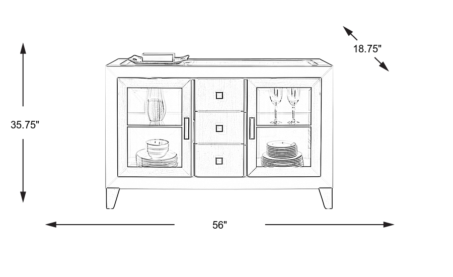 Dimension Image. Please refer to the Dimension Tab on this page for dimension details.