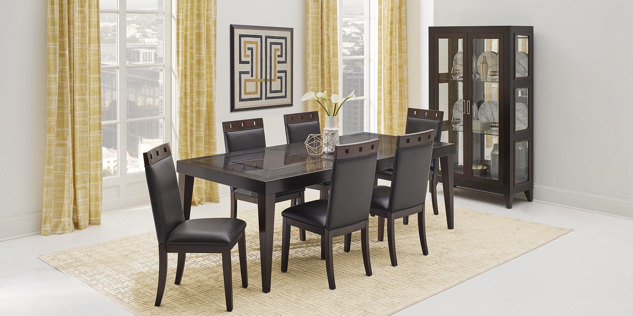 Savona Chocolate Rectangle Dining Table - Thumbnail - Image 3
