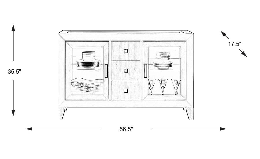 Dimension Image. Please refer to the Dimension Tab on this page for dimension details.
