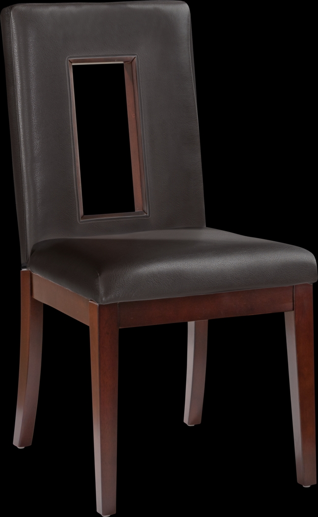 Savona Chocolate Upholstered Side Chair - Thumbnail - Image 1