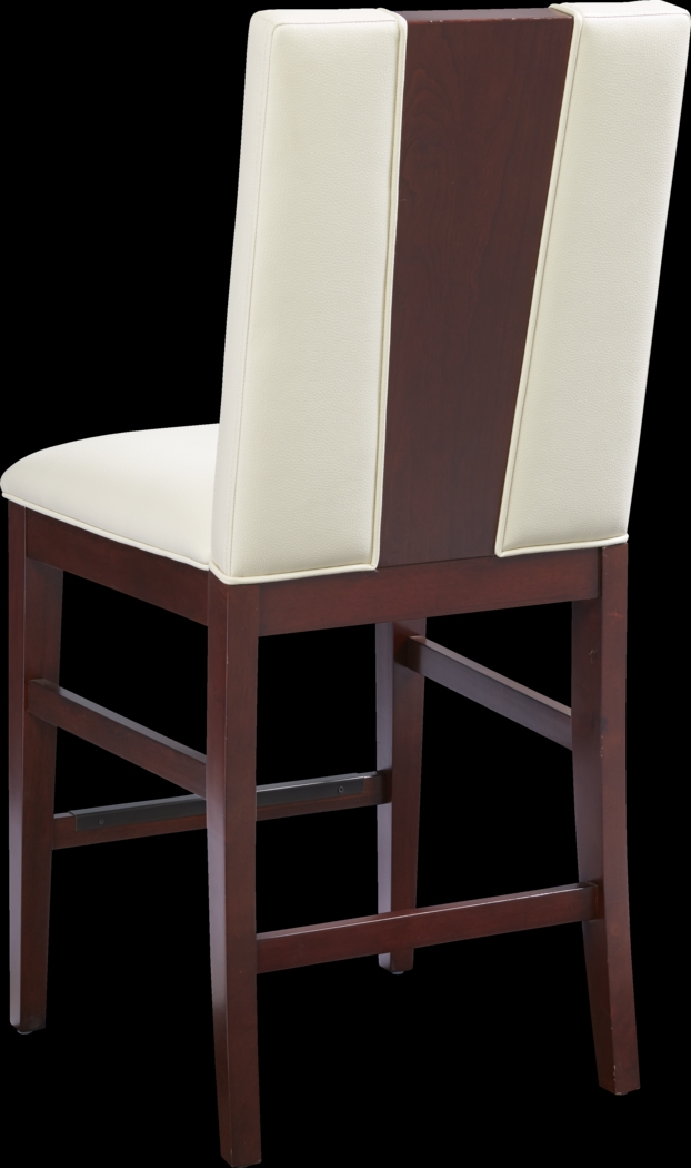 Savona Ivory Wood Back Counter Height Stool - Thumbnail - Image 2